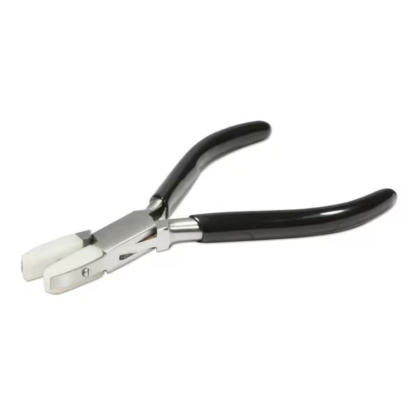 DOUBLE NYLON JAW FLATNOSE 120MM BLACK HANDLE