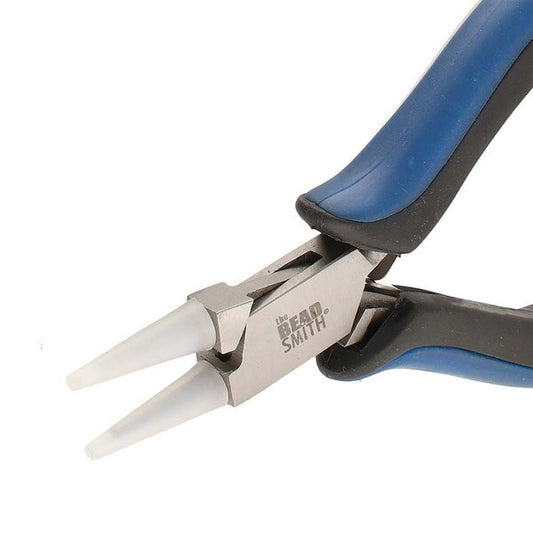 NYLON ROUND NOSE PLIER BLACK/BLUE ERGO HANDLES